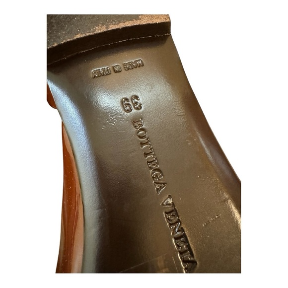 Bottega Veneta Brown Patent Leather D'orsay Ballet Flats - Picture 6 of 7